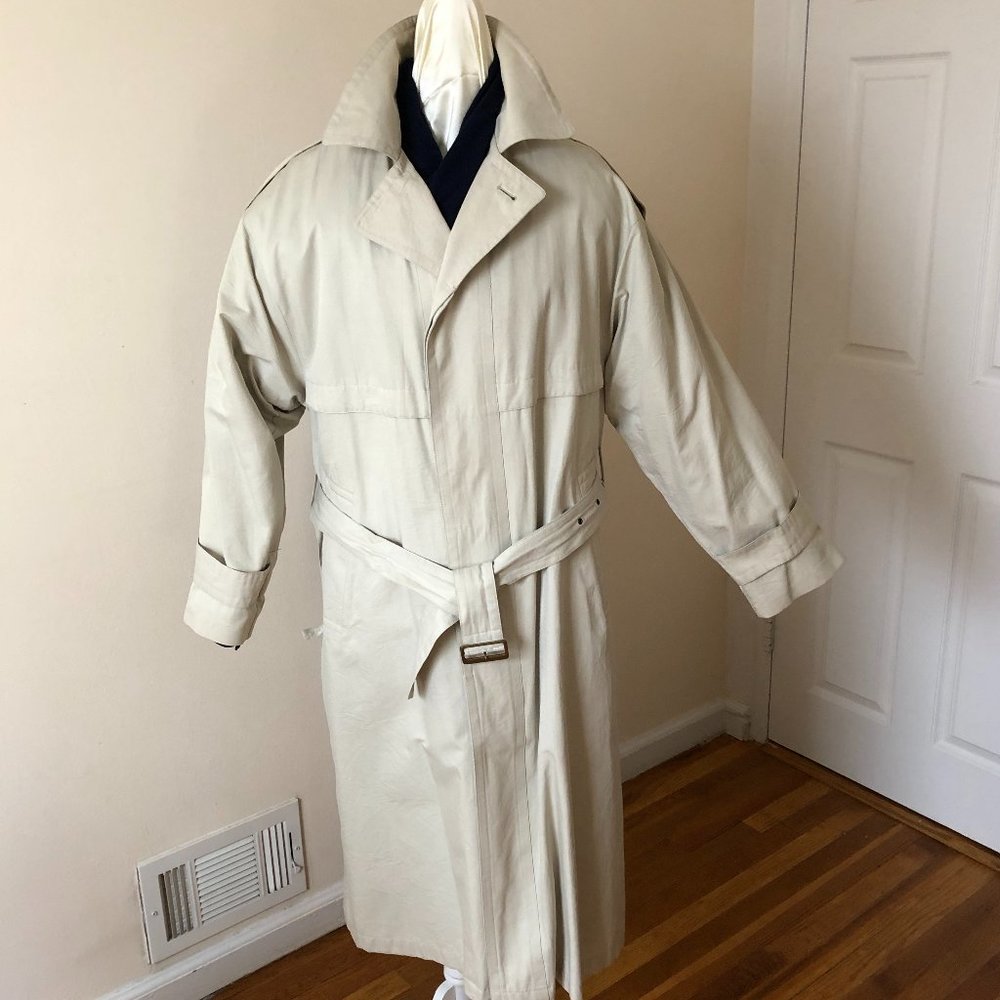 LONDON FOG Trench Coat Classic Trench Raincoat